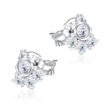 Beautiful Designed with CZ Stone Silver Ear Stud STS-5138
